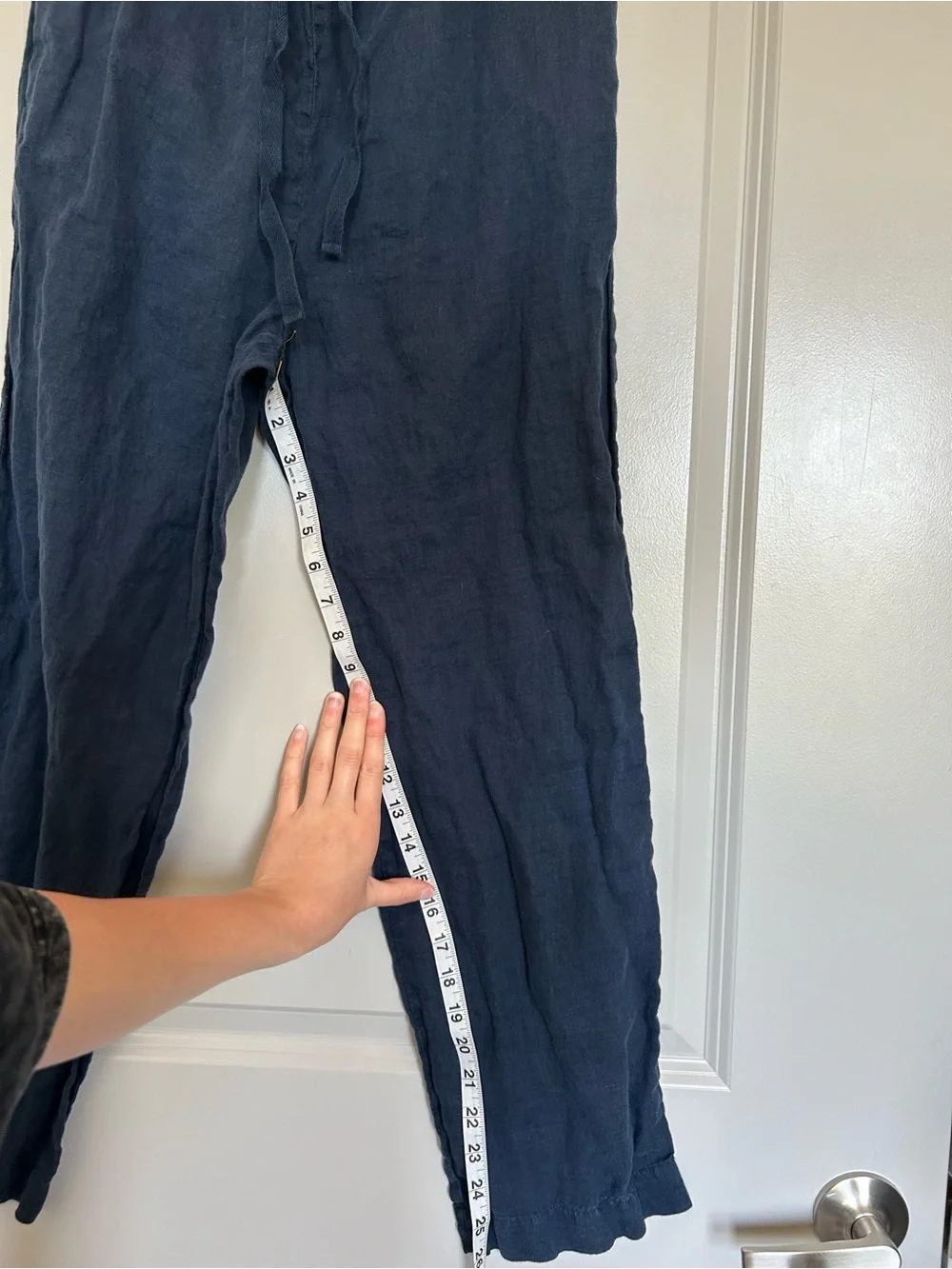 Quince Women’s 100% European Linen Pajama Bottoms in Deep Navy